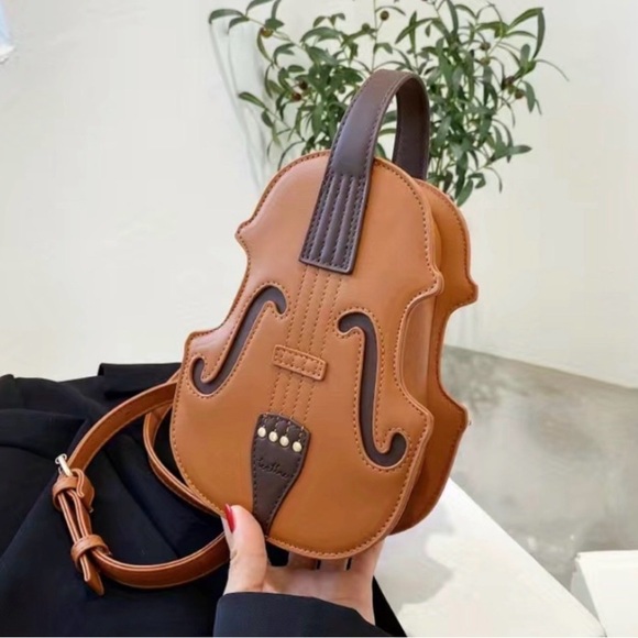 Violin Style Purse Crossbody Bag - Picture 8 of 9